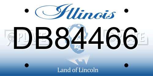 DB84466 Illinois License Plate