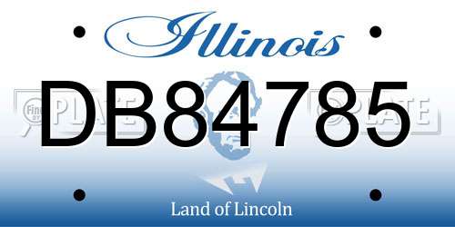 DB84785 Illinois License Plate