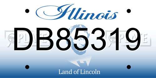 DB85319 Illinois License Plate