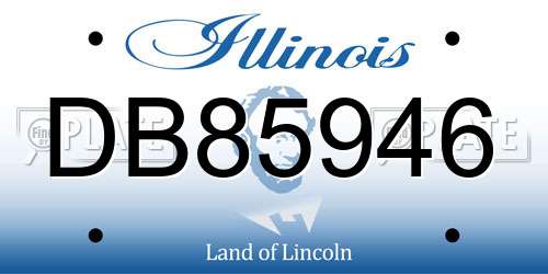 DB85946 Illinois License Plate