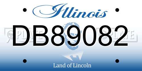 DB89082 Illinois License Plate