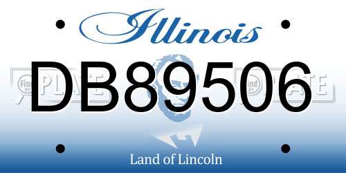 DB89506 Illinois License Plate