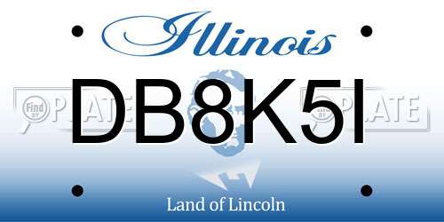 DB8K5I Illinois License Plate