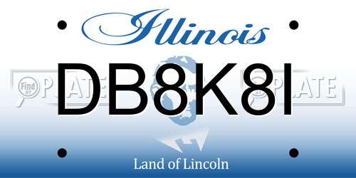 DB8K8I Illinois License Plate