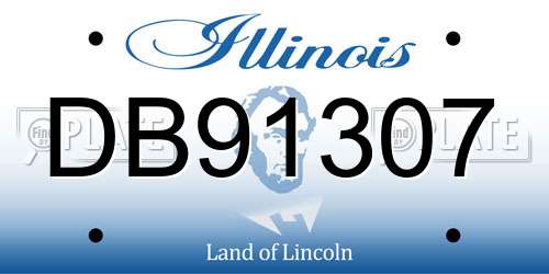 DB91307 Illinois License Plate