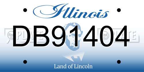 DB91404 Illinois License Plate