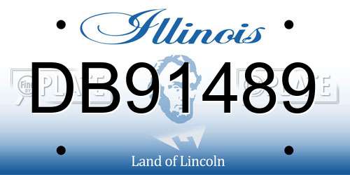 DB91489 Illinois License Plate