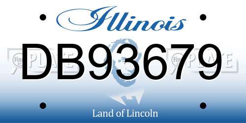 DB93679 Illinois License Plate