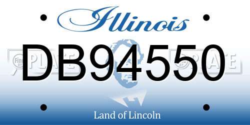 DB94550 Illinois License Plate