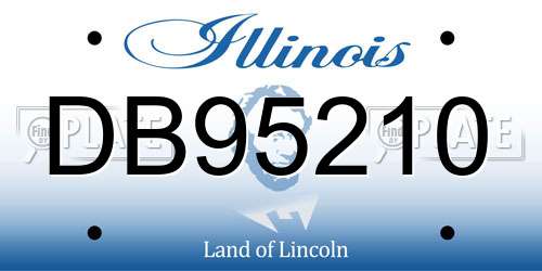 DB95210 Illinois License Plate