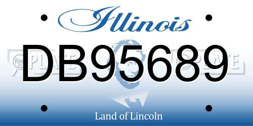 DB95689 Illinois License Plate