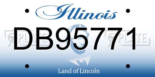 DB95771 Illinois License Plate
