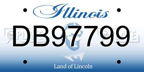 DB97799 Illinois License Plate