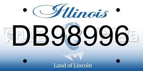 DB98996 Illinois License Plate