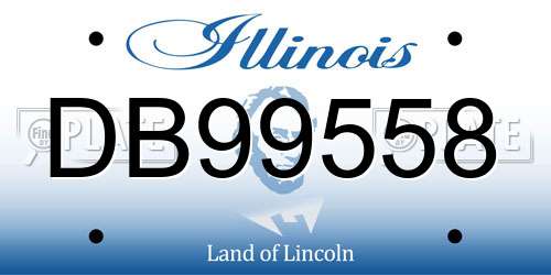 DB99558 Illinois License Plate