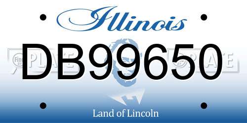 DB99650 Illinois License Plate