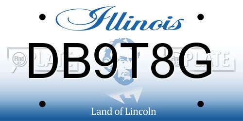 DB9T8G Illinois License Plate