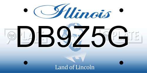 DB9Z5G Illinois License Plate