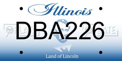 DBA226 Illinois License Plate