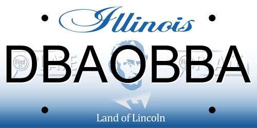 DBAOBBA Illinois License Plate