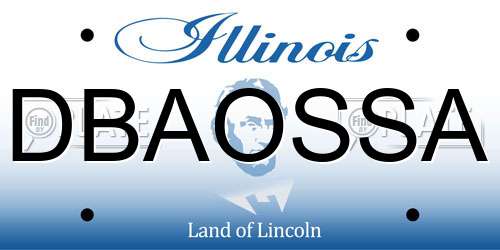 DBAOSSA Illinois License Plate