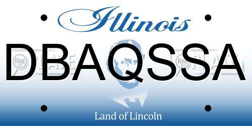 DBAQSSA Illinois License Plate