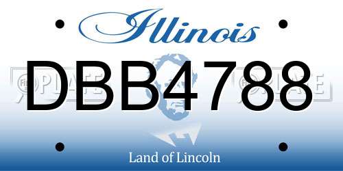 DBB4788 Illinois License Plate