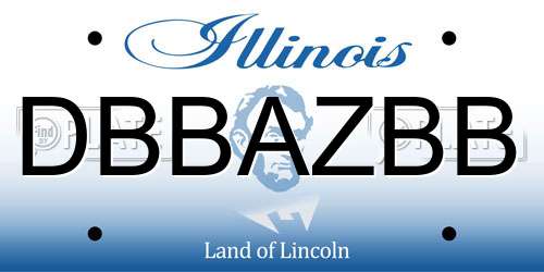 DBBAZBB Illinois License Plate