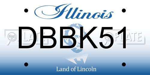 DBBK51 Illinois License Plate
