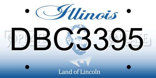 DBC3395 Illinois License Plate