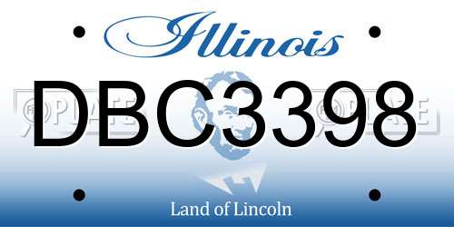 DBC3398 Illinois License Plate