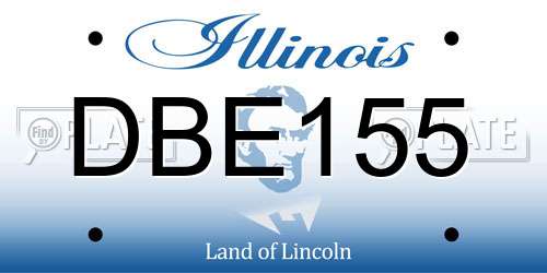 DBE155 Illinois License Plate