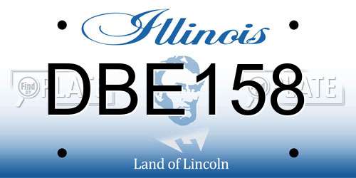 DBE158 Illinois License Plate
