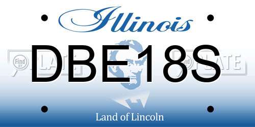 DBE18S Illinois License Plate