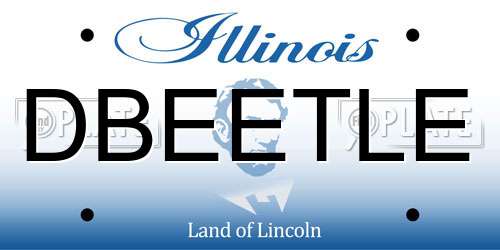 DBEETLE Illinois License Plate