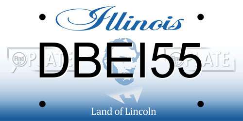 DBEI55 Illinois License Plate
