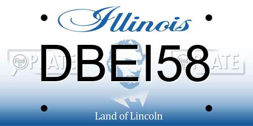 DBEI58 Illinois License Plate