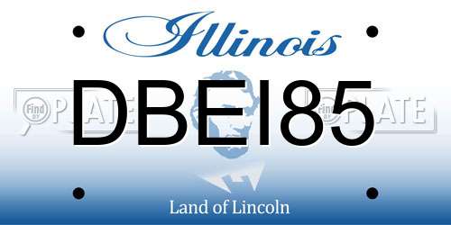 DBEI85 Illinois License Plate