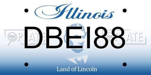 DBEI88 Illinois License Plate