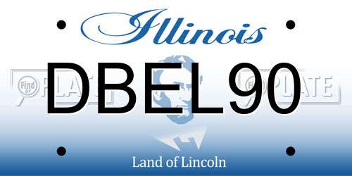 DBEL90 Illinois License Plate
