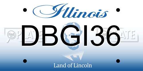 DBGI36 Illinois License Plate