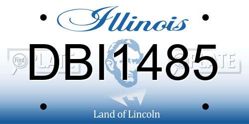 DBI1485 Illinois License Plate