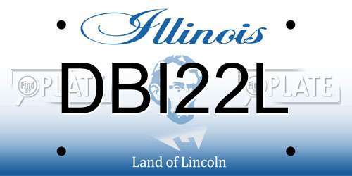 DBI22L Illinois License Plate