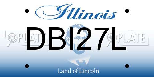 DBI27L Illinois License Plate