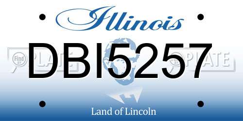DBI5257 Illinois License Plate