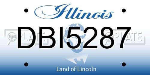 DBI5287 Illinois License Plate
