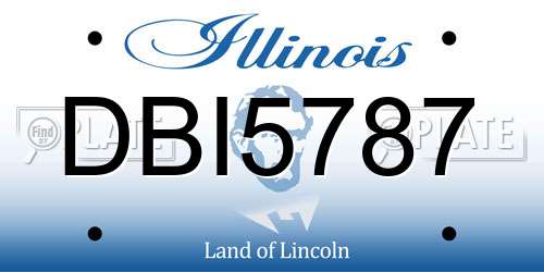 DBI5787 Illinois License Plate