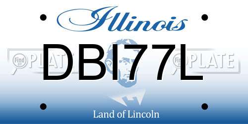 DBI77L Illinois License Plate