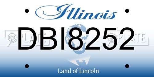 DBI8252 Illinois License Plate