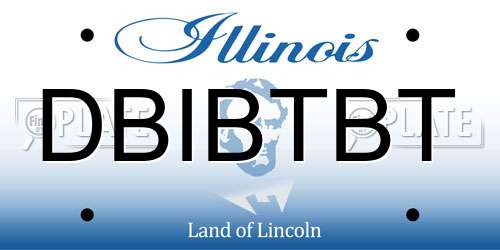 DBIBTBT Illinois License Plate